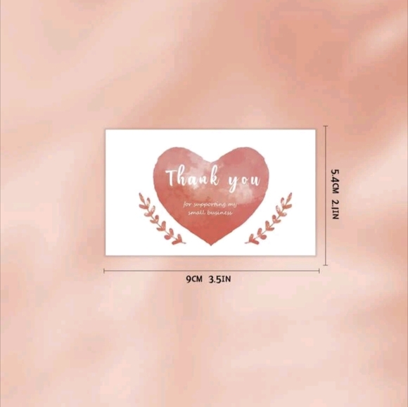 New 50 Count Heart Thank You Cards! - Picture 2 of 4